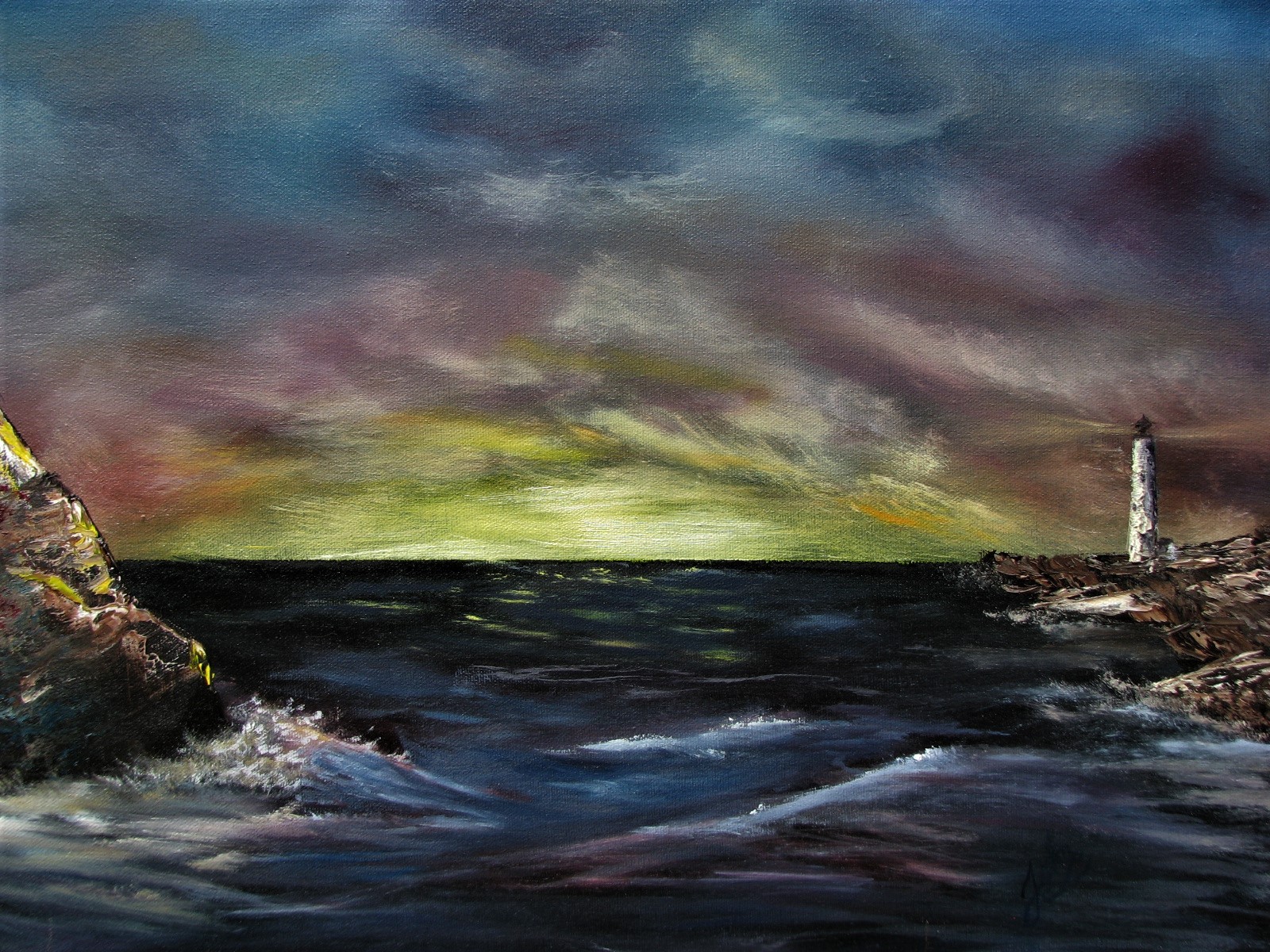 Lighthouse at Sunset